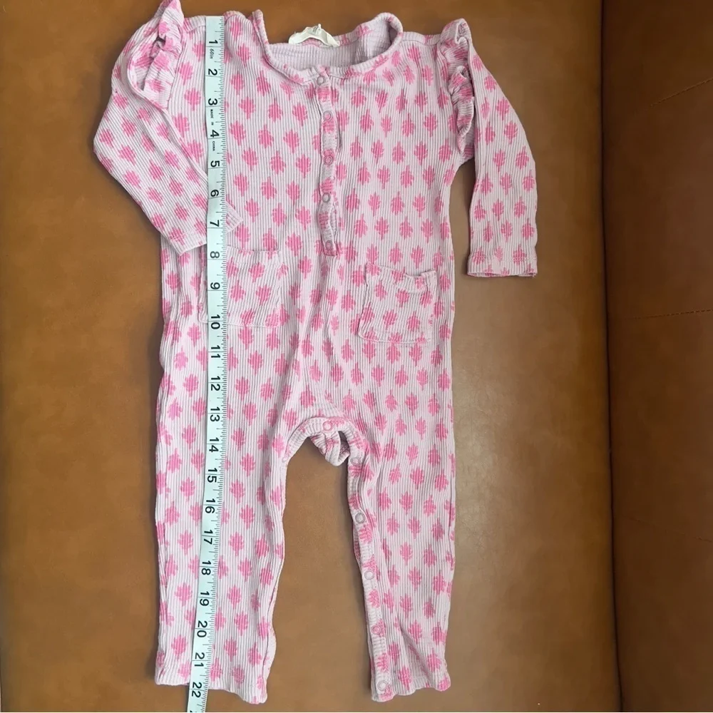 Jessica Simpson Baby Girl Toddler Sz 18mb Pink Romper Jumpsuit